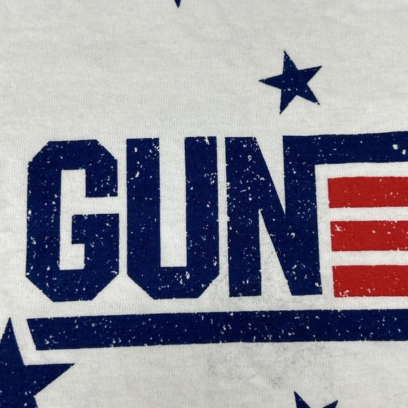 Top Gun Shirt Adult M (38/40) White Paramount Licensed Graphic Crew Neck - Picture 3 of 9